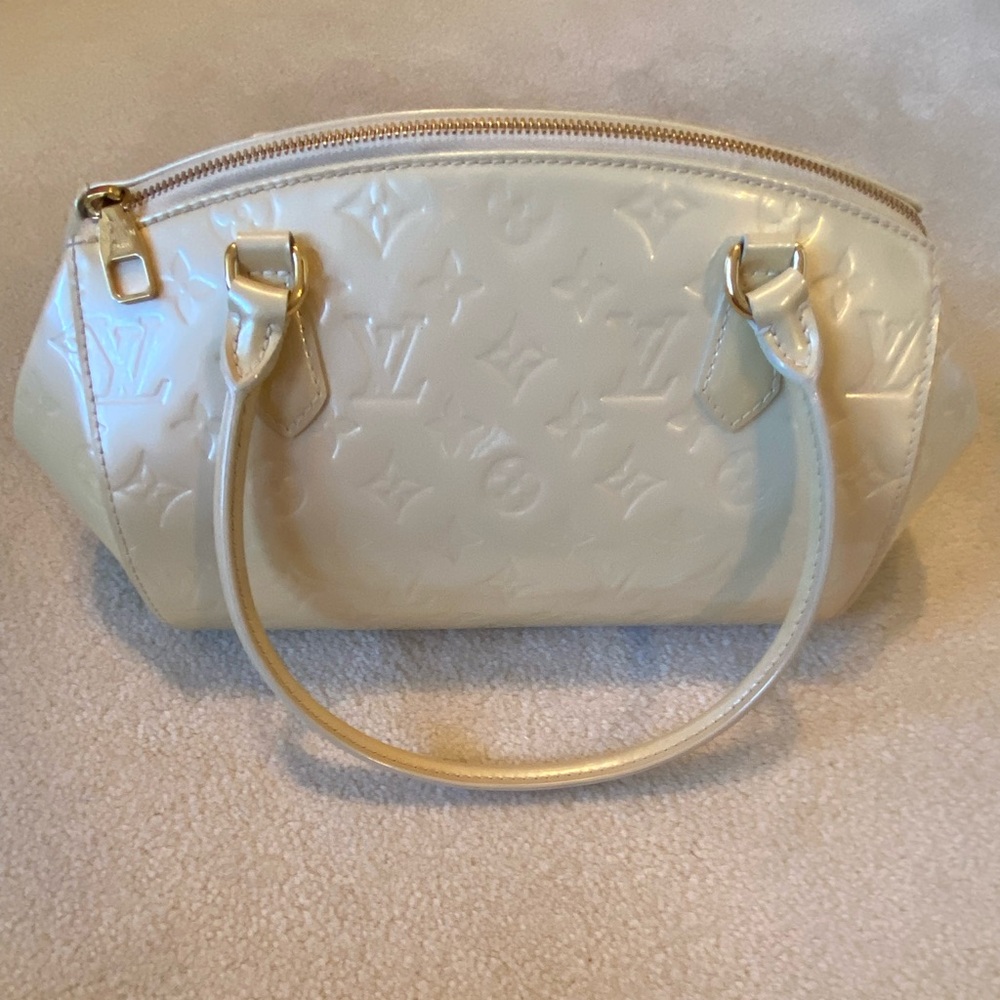 Louis Vuitton Cream Satchel Bag